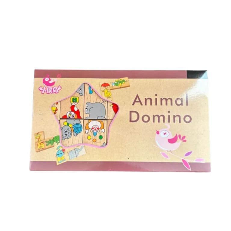 Domino Madera Animales Juego Didactico Para Ninos