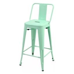 Pack 4 Pisos Taburetes Tolix, 77 Cm Respaldo Bajo- Menta Turquesa