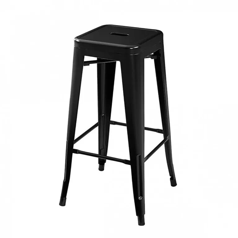 Pack 4 Pisos Taburetes Tolix, 66 Cm- Negro Negro