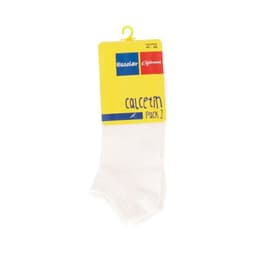 Calcetin tobillo algodon pack 2 Blanco 31-34