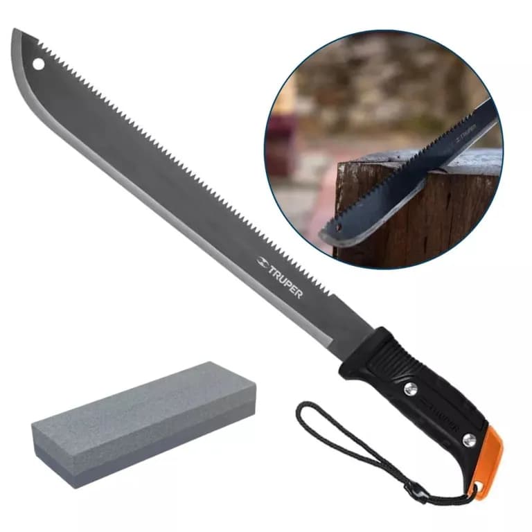 Machete Con Serrucho Mas Piedra De Afilar
