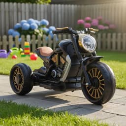Moto 3 Ruedas a Bateria Electrica SX Negra Negro
