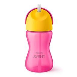 Vaso Bombilla Flexible 300ml Avent Dino Rosado 12m SCF79802