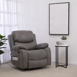 BERGER RECLINABLE PRO GREY CON VIBROMASAJE 8 PUNTOS + CONTROL REMOTO + CALEFACCION + MECEDOR