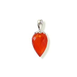 Colgante Pendulo Cornalina Plata Fina 925 Rojo TALLA UNICA