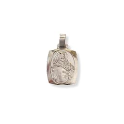 Colgante Medalla Virgen Nino Plata Fina 925 Plateado TALLA UNICA