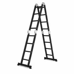 Escalera 4,6mt Profesional Heavy Duty 16 Peldanos Negra