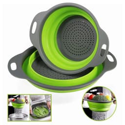 Colador Plegable Silicona Escurridor Redondo Cocina Frutas Verduras