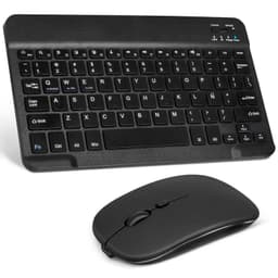 Combo Teclado Mouse Bluetooth Espanol Con N Recargable Negro