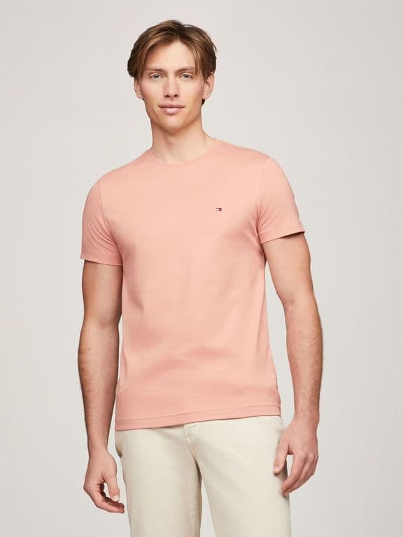 Polera Essential Cotton C-Neck Slim Fit Damasco Damasco S