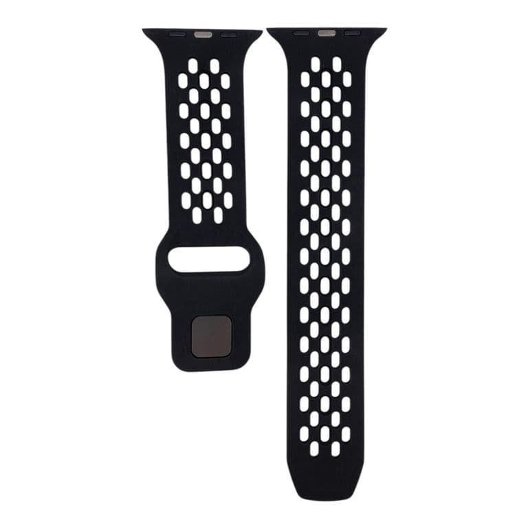 Correa Reloj Caucho FKM Kraken Apple Watch 42 - 49mm Negro 42