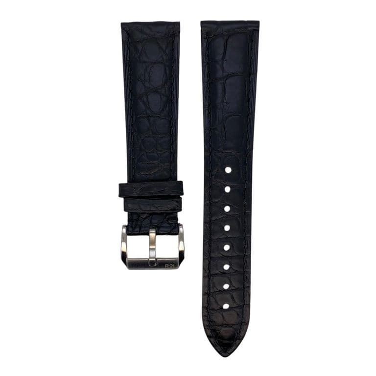 Correa Reloj Cuero Florencia Caiman Negro 12