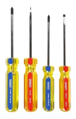 Set 4 Destornilladores Pro Paleta Y Cruz Stht69169
