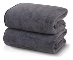 Set De 2 Toallas Grande De Bano Toallon 100 x 140 Cm Microfibra
