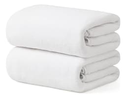 Set De 2 Toallas Grande De Bano Toallon 100 x 140 Cm Microfibra
