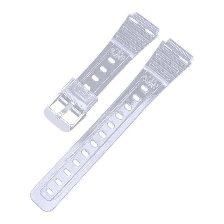 Correa Reloj Caucho Oleaje Casio Clasica Blanco 18