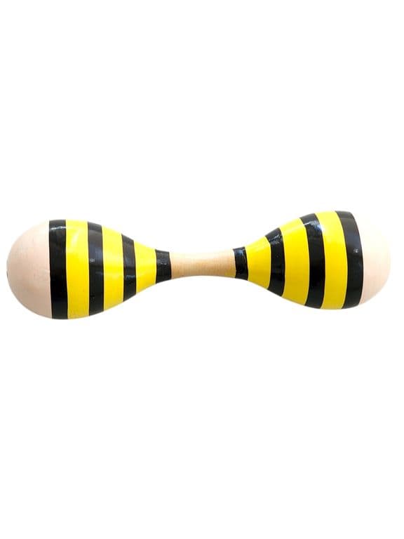 Maraca Doble de Madera Sonajera Ninos Abejita 55503