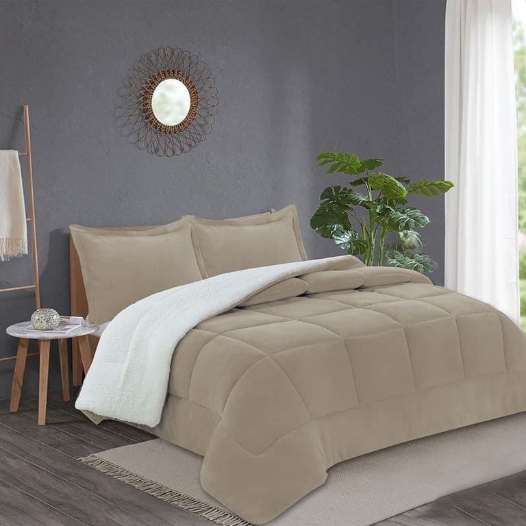 PLUMON CHIPORRO LISO TAUPE 1.5 PLAZA