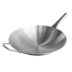 Wok Acero Inox Con Mango Y Aza 32 Cm.