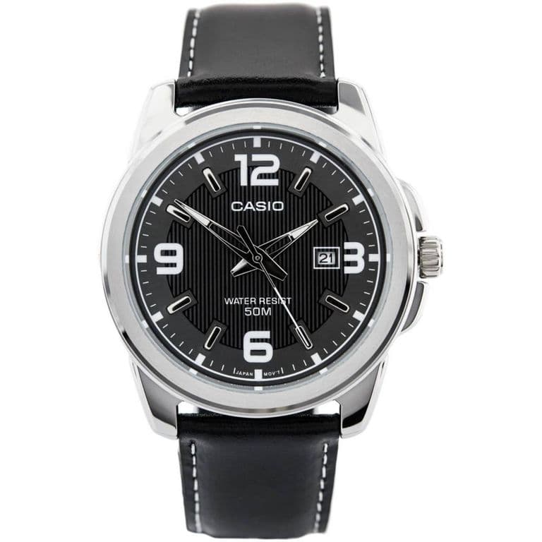 Reloj Mtp-1314l-8av Hombre Analogo Cuero - Negro Negro TALLA UNICA