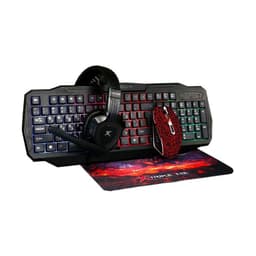 Kit Gamer Mouse Teclado Audifonos Pad Mouse