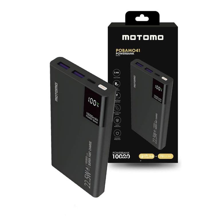 Fuente de Carga Power Bank MO41 10000mAh POBAMO41 Negro