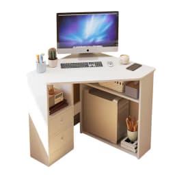 Escritorio esquinero 80x80cm blanco Chic Home - Blanco
