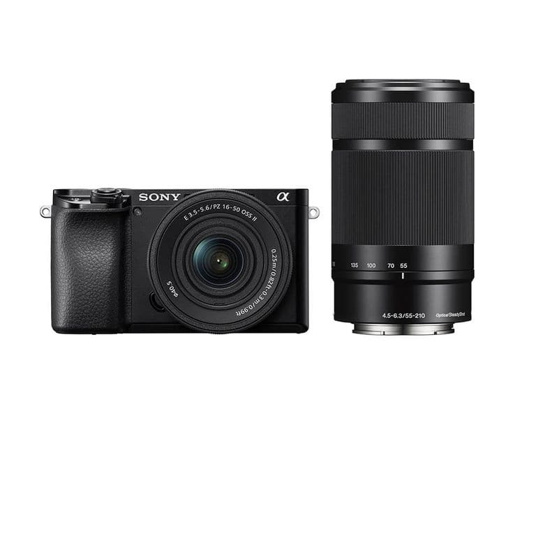 Camara Digital Mirrorless APS-C A6100 + Lente 16-50mm + Lente 55-210mm