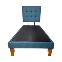 CAMA DE PLAZA LINO AZUL INDIGO