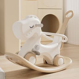Pony color Blanco con Beige