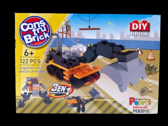 Construbrick Excavadora 3 en 1 Juguetes