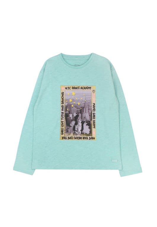 Polera Kids Nina Academy Menta Menta 4