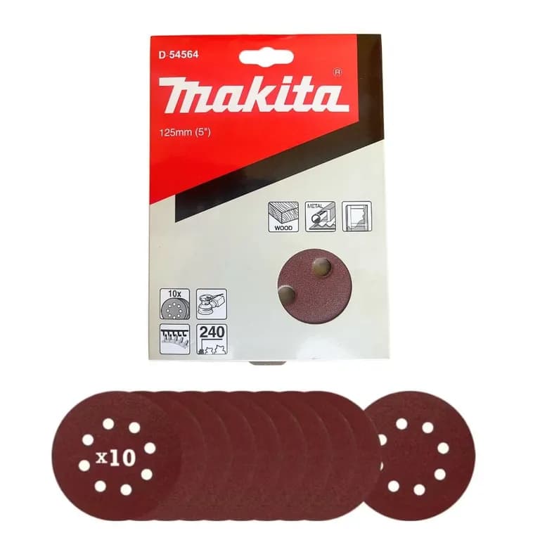 Discos Lija Con Velcro 125mm G240 10 Pzs D-54564