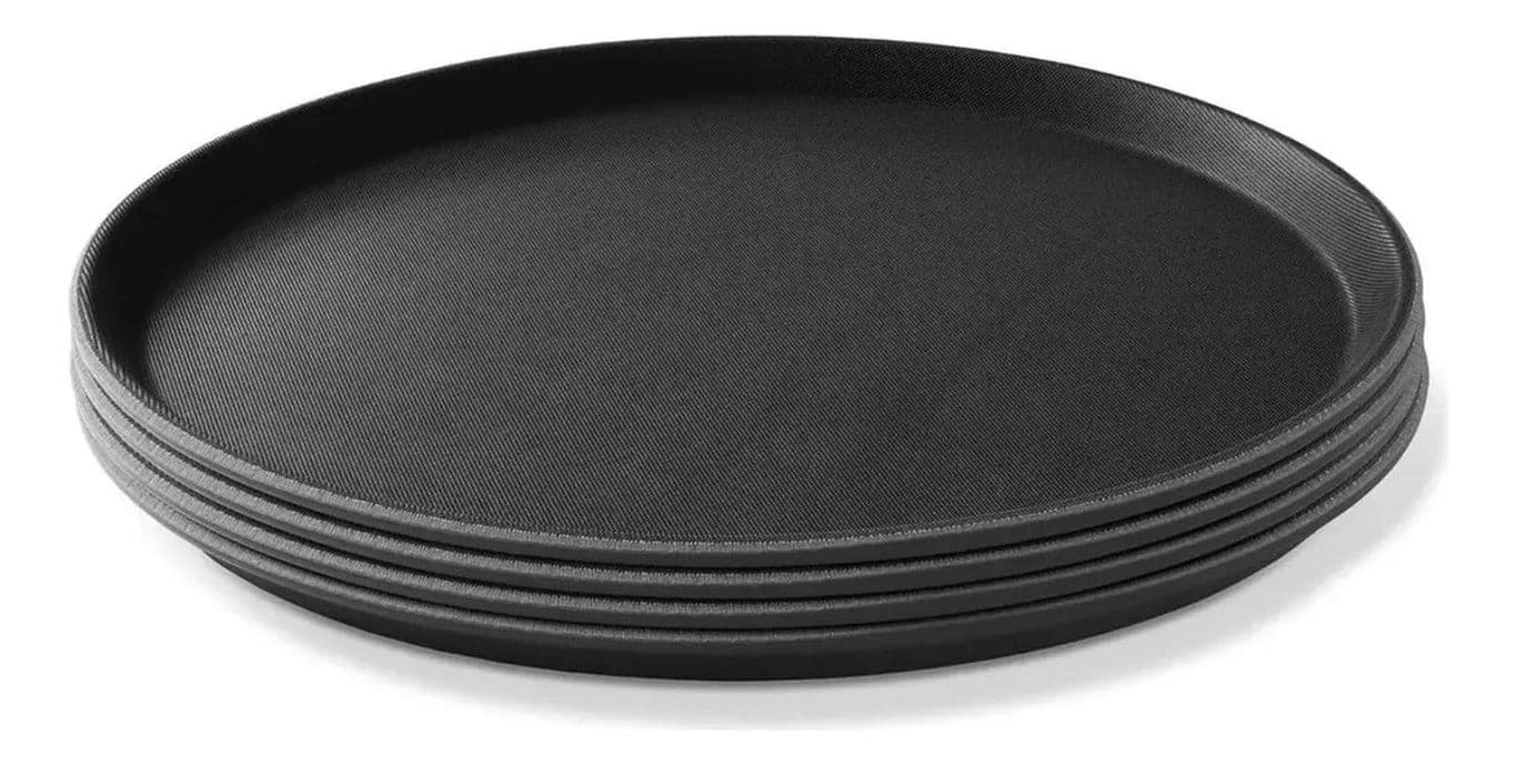 Pack 5 Bandeja Antideslizante Restaurant Redonda 40cm
