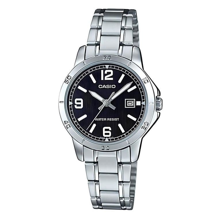 Reloj Ltp-V004d-1b2 Mujer Analogo Metal - Negro Negro TALLA UNICA