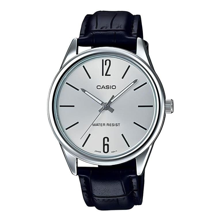 Reloj Mtp-V005l-7b Hombre Analogo Cuero - Negro Negro TALLA UNICA