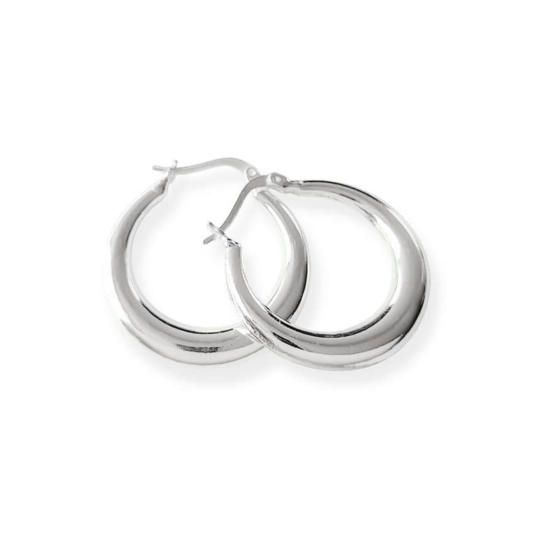 Aros Argolla Josefina 27mm Plata Fina 925 Plateado TALLA UNICA