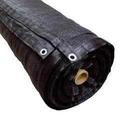 Malla Sombra c/ojetillos Lisa 90% de 2  50 m color Negro