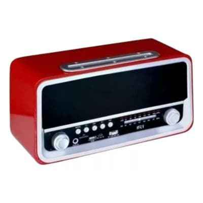 Parlante Retro 06 Vintage Recargable Bt Radio Aux Sd Red