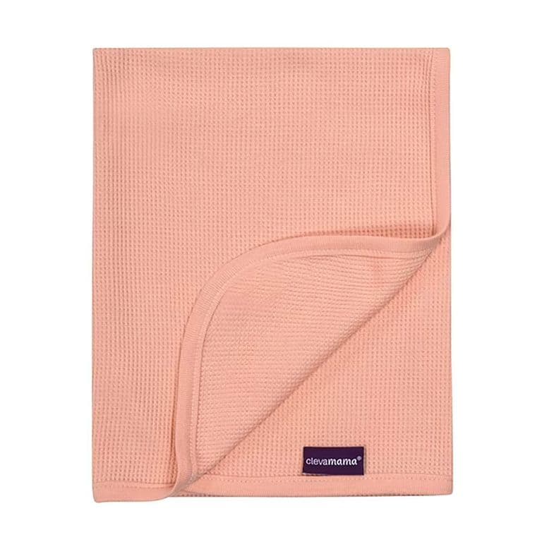 Manta Waffle Algodon 120x140 - CORAL