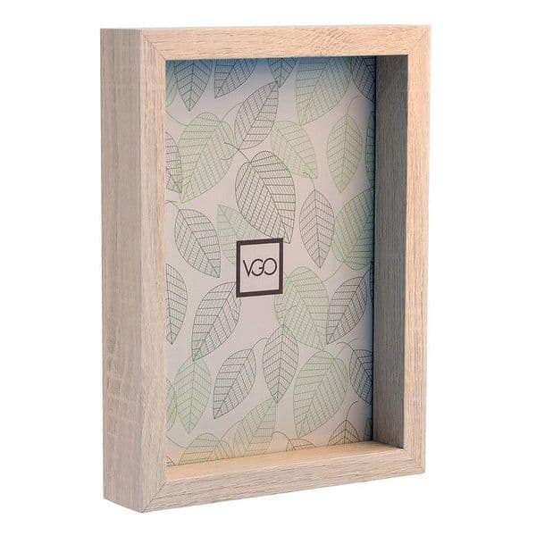 Marco plastico box simil madera Natural 30x40 cm