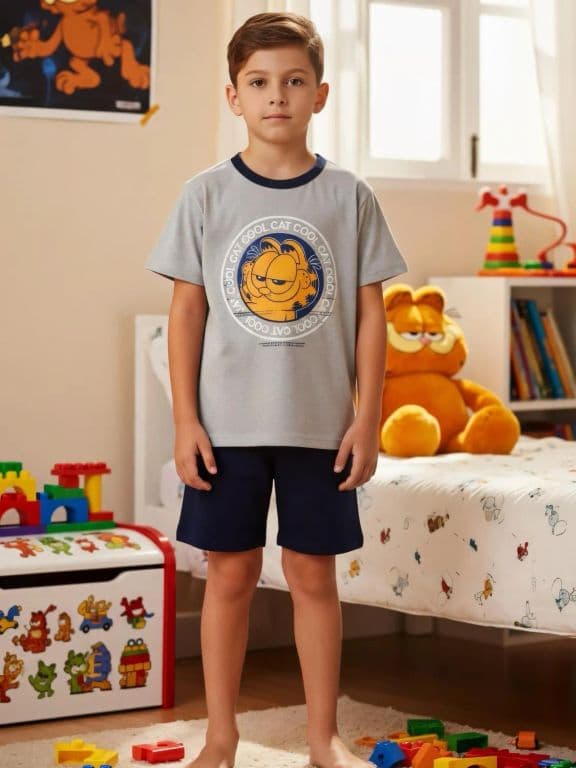 Pijama Nino Garfield Gris 4