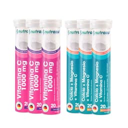 Vitamina C 1000 MG (3) + Calcio -Magnesio (3) - Pack 6 unidades
