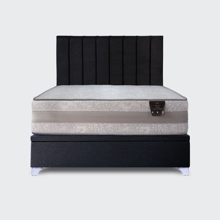 Cama Baul Elite 2 plaza Colosal con respaldo Tubular negro