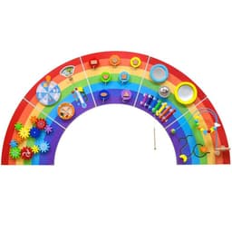 Juego Pared Madera Diseno Arcoiris