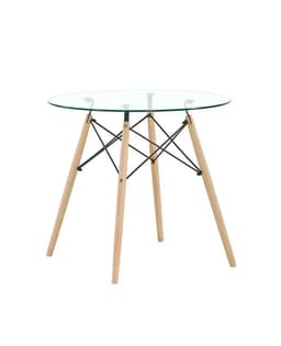 Mesa Eames de Vidrio Templado 70 cm Diametro