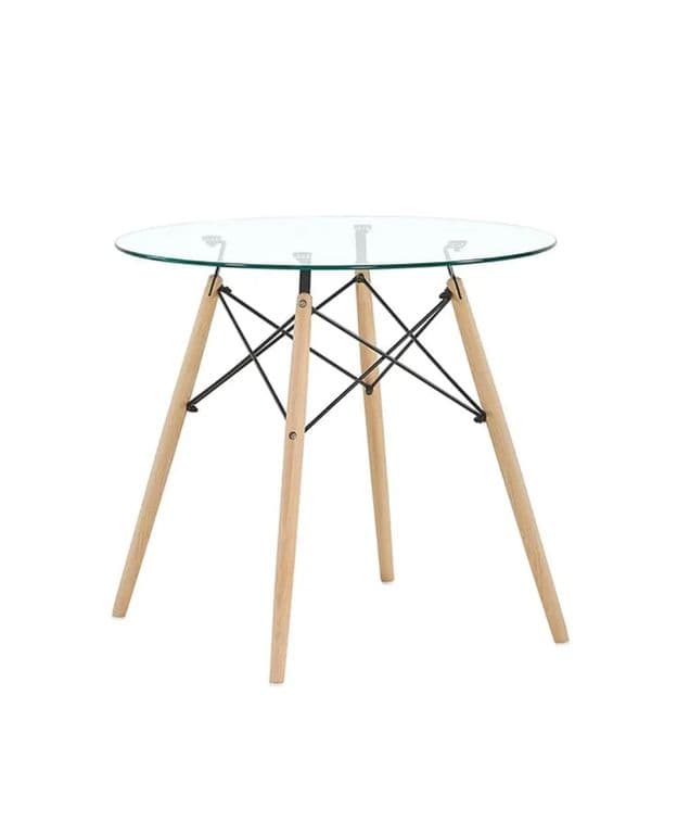 Mesa Eames de Vidrio Templado 70 cm Diametro