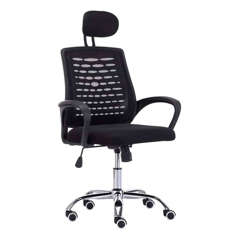 Silla Oficina Neo Negra - Apoyabrazos y Cabecera Ajustables Negro SILLAOFICINANEONEGRO