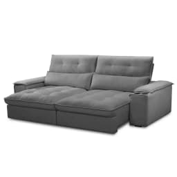 SOFA MALTA 3 CUERPOS RECLINABLE GRIS