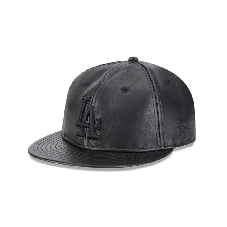 Gorra 9Fifty MLB Los Angeles Dodgers Genuine Leather Black Negro TALLA UNICA